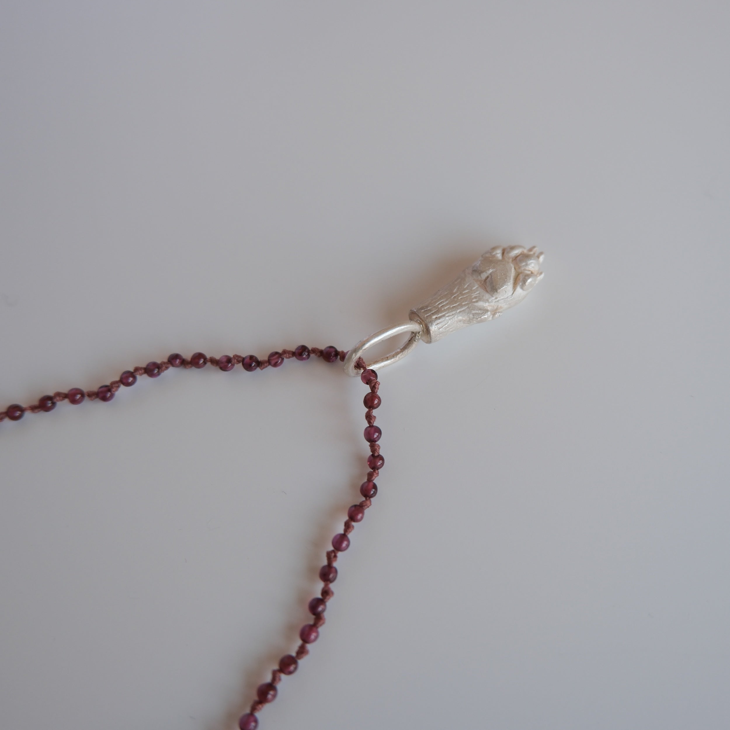 Long Garnet Necklace "Patita"