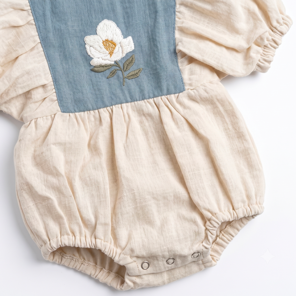 Flower Cotton Bubble Romper