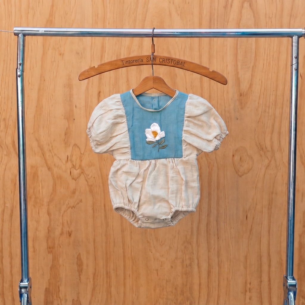 Flower Cotton Bubble Romper